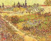 Vincent Van Gogh Garden in Bloom, Arles Spain oil painting artist